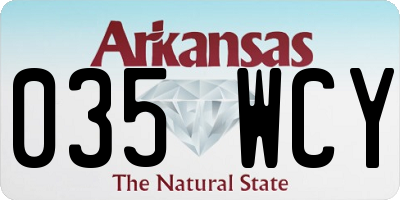 AR license plate 035WCY