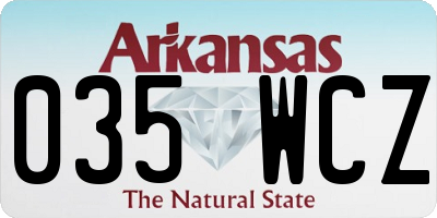 AR license plate 035WCZ