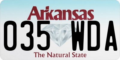 AR license plate 035WDA