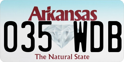 AR license plate 035WDB