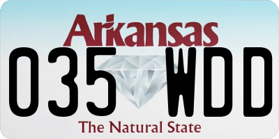 AR license plate 035WDD