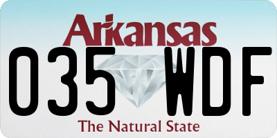 AR license plate 035WDF