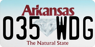 AR license plate 035WDG