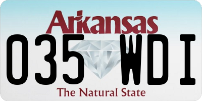 AR license plate 035WDI