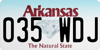 AR license plate 035WDJ