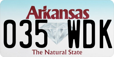 AR license plate 035WDK