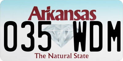 AR license plate 035WDM