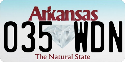 AR license plate 035WDN
