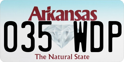 AR license plate 035WDP