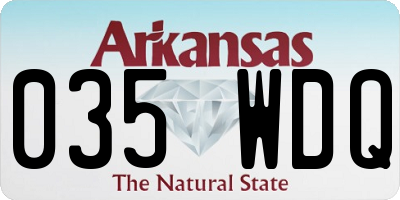 AR license plate 035WDQ