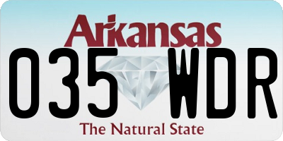 AR license plate 035WDR