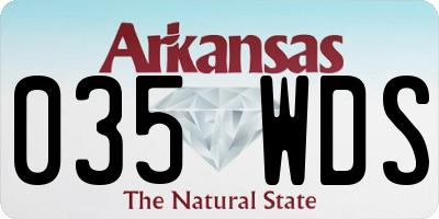 AR license plate 035WDS