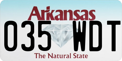 AR license plate 035WDT