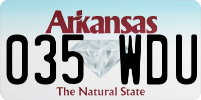 AR license plate 035WDU