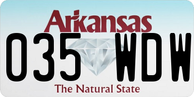 AR license plate 035WDW