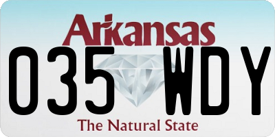 AR license plate 035WDY