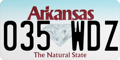 AR license plate 035WDZ