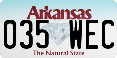 AR license plate 035WEC