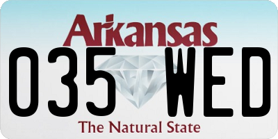 AR license plate 035WED