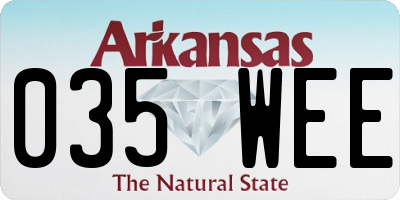 AR license plate 035WEE