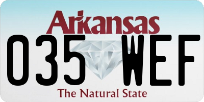 AR license plate 035WEF