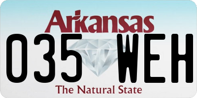 AR license plate 035WEH