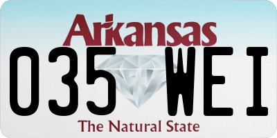 AR license plate 035WEI