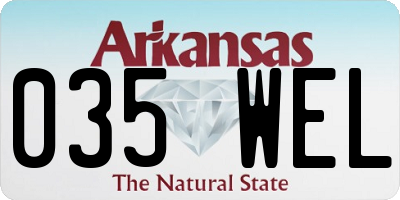 AR license plate 035WEL