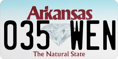 AR license plate 035WEN