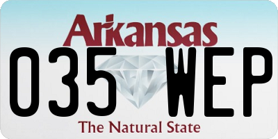 AR license plate 035WEP