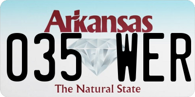 AR license plate 035WER