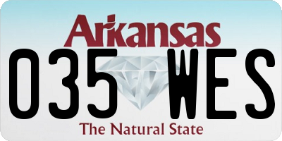 AR license plate 035WES