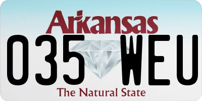 AR license plate 035WEU