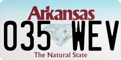 AR license plate 035WEV
