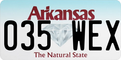 AR license plate 035WEX