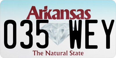 AR license plate 035WEY