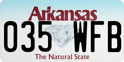 AR license plate 035WFB