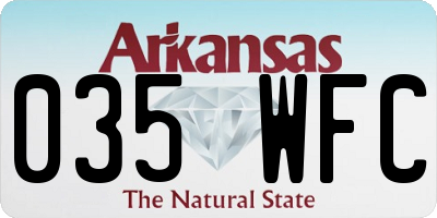 AR license plate 035WFC