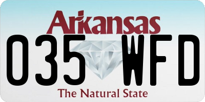 AR license plate 035WFD