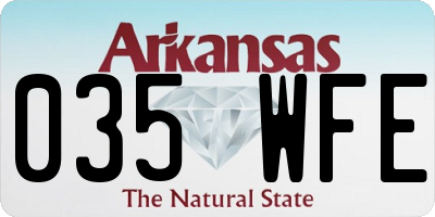 AR license plate 035WFE