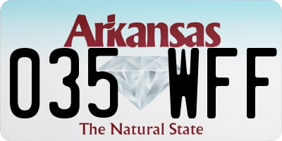 AR license plate 035WFF