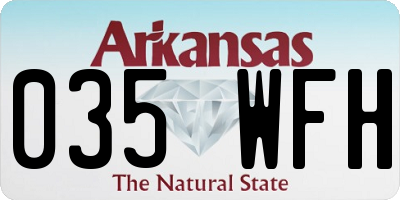 AR license plate 035WFH