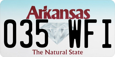 AR license plate 035WFI