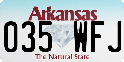 AR license plate 035WFJ