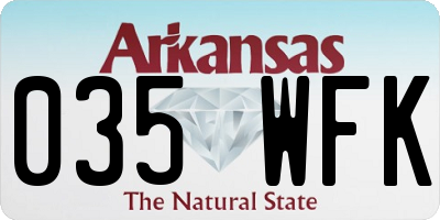 AR license plate 035WFK