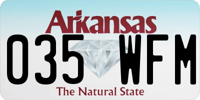 AR license plate 035WFM