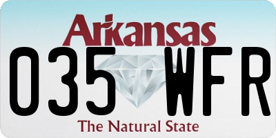 AR license plate 035WFR