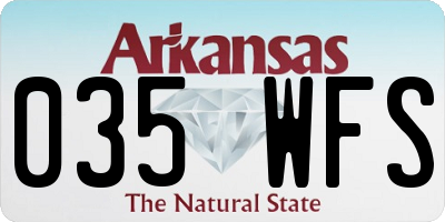 AR license plate 035WFS