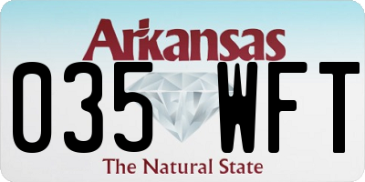 AR license plate 035WFT