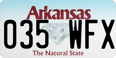 AR license plate 035WFX